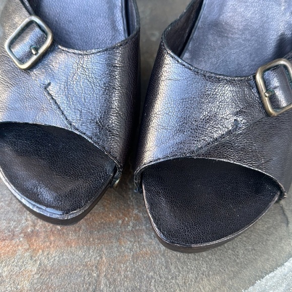 Costume National Brown platform Leather & Wood sandals 39 - Picture 3 of 10